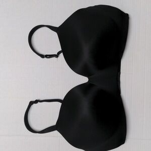 Cacique Lightly Lined T Shirt No Wire Bra Black Plus Size 42DDD